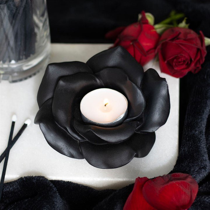 Black Rose Tealight Candle Holder - Kill JoySomething Different