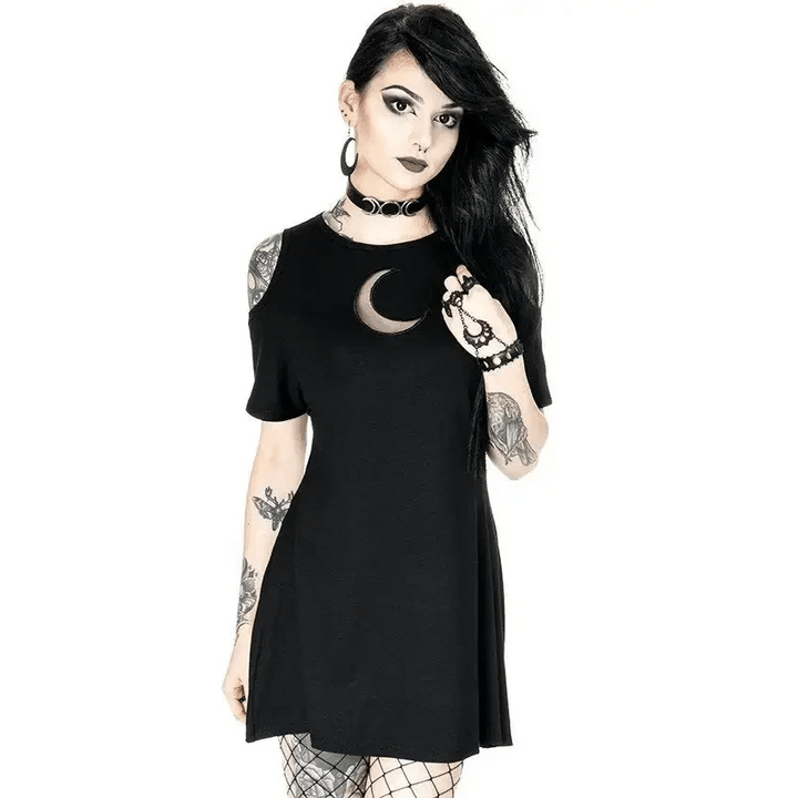 Crescent Moon Tunic Dress - Kill JoyRestyle