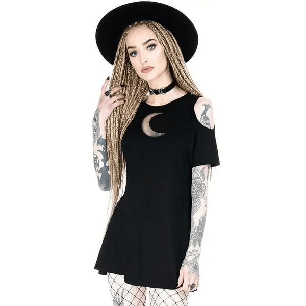 Crescent Moon Tunic Dress - Kill JoyRestyle