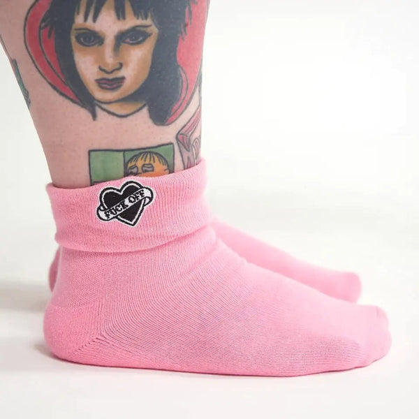 F*ck Off And Die Pink Cuff Socks - Kill JoySourpuss