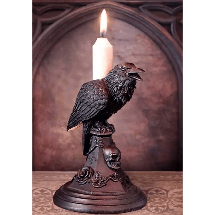 Poes Raven Candlestick - Kill JoyAlchemy Gothic