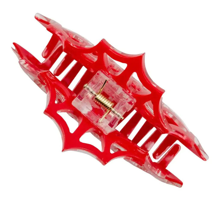 Spiderweb Hair Claw Clip - Red