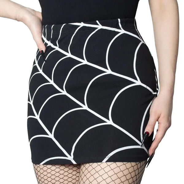 Spiderweb Mini Skirt - Skirt
